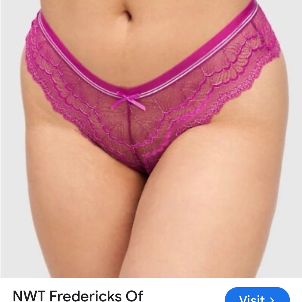 Frederick's of Hollywood magenta  Lace Caroline Panties M
